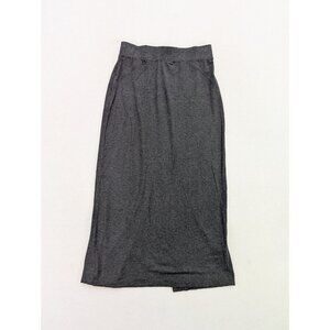 Heather Women's Skirt Size S Gray Maxi Stretch Knit Pull-On Elastic Waist